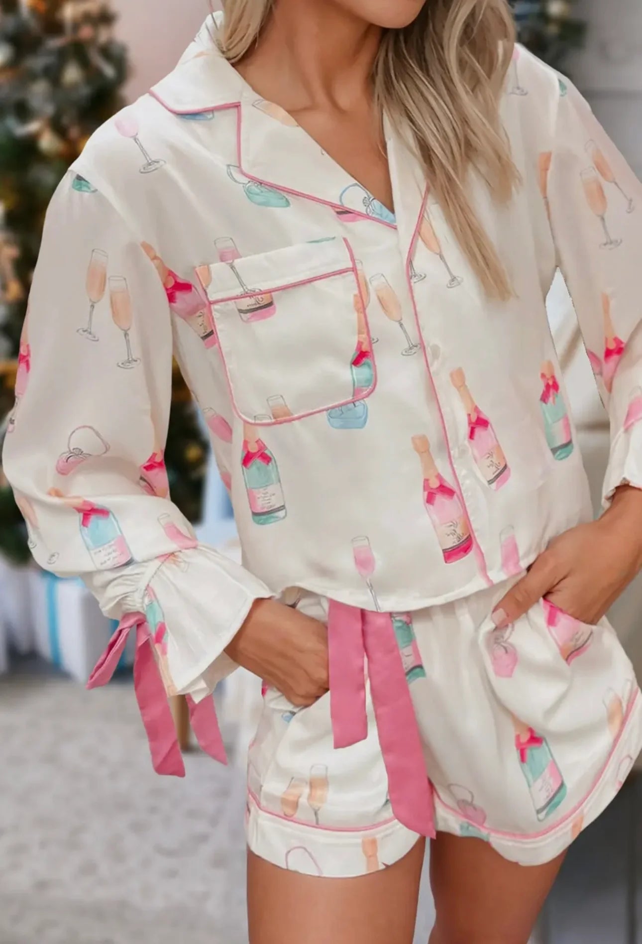 White Champagne Pajamas