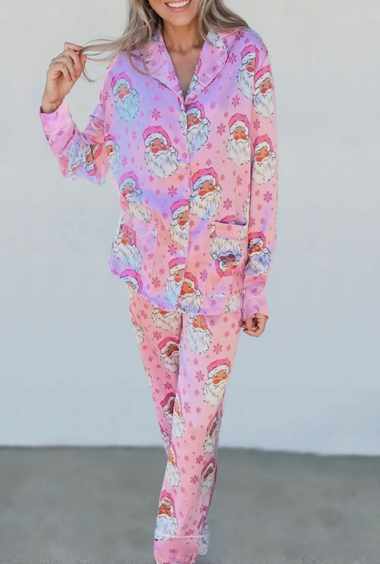 Pink Santa Pajamas