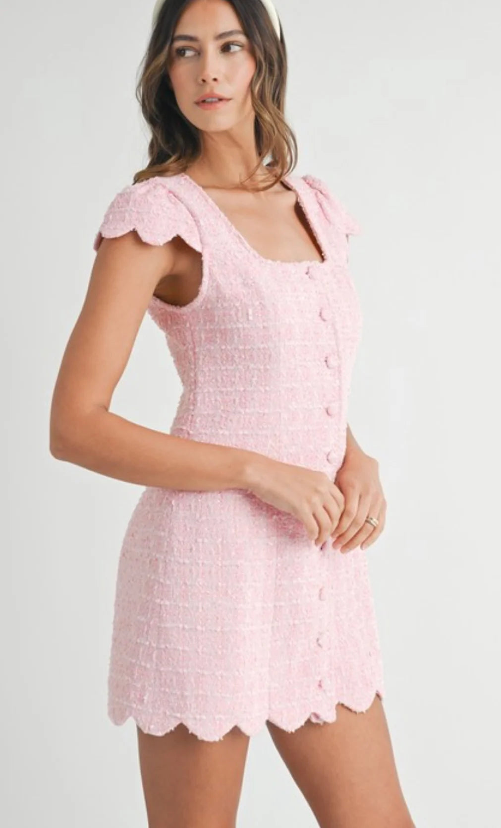Pink Tweed Dress