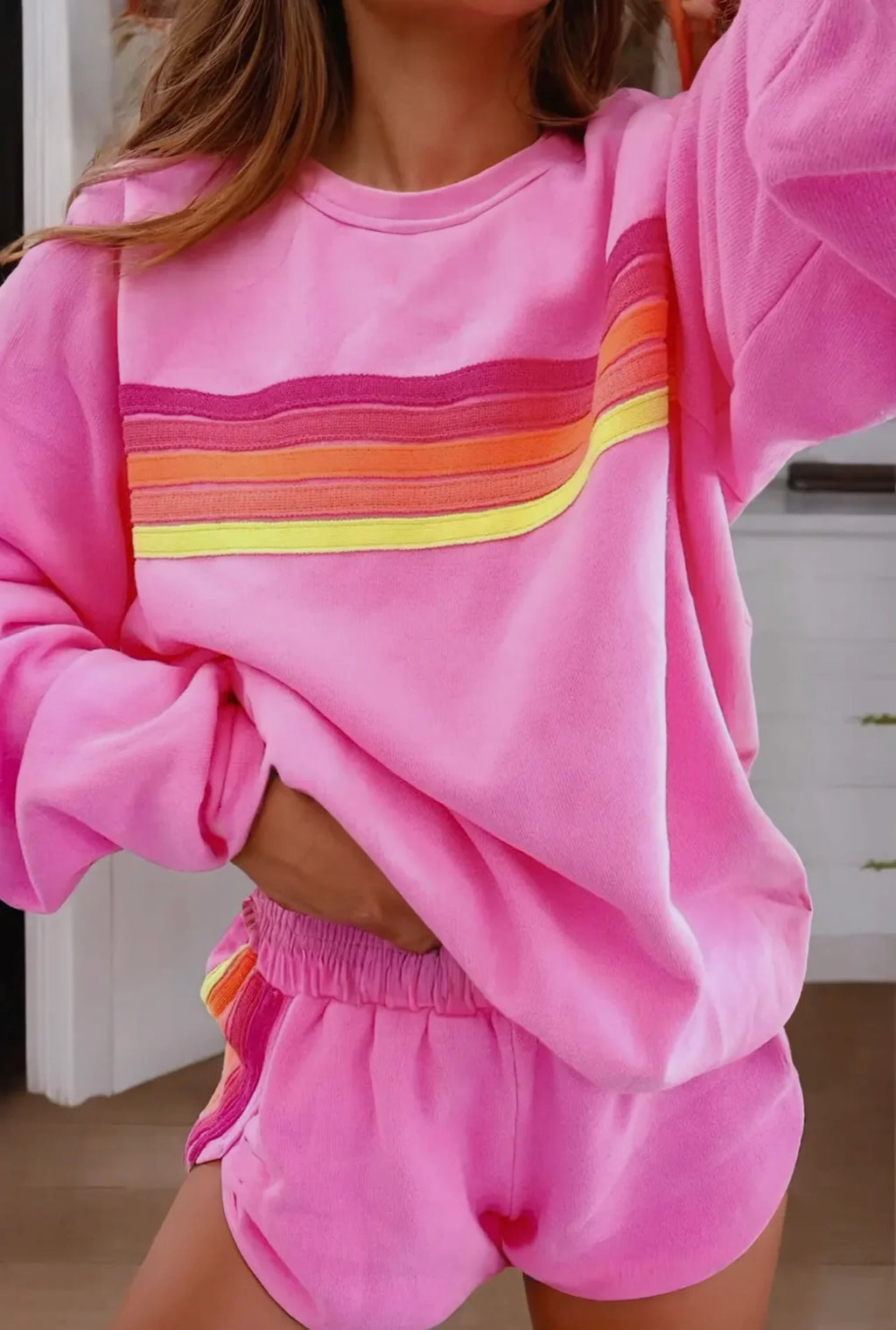 Pink/Blue Striped Set